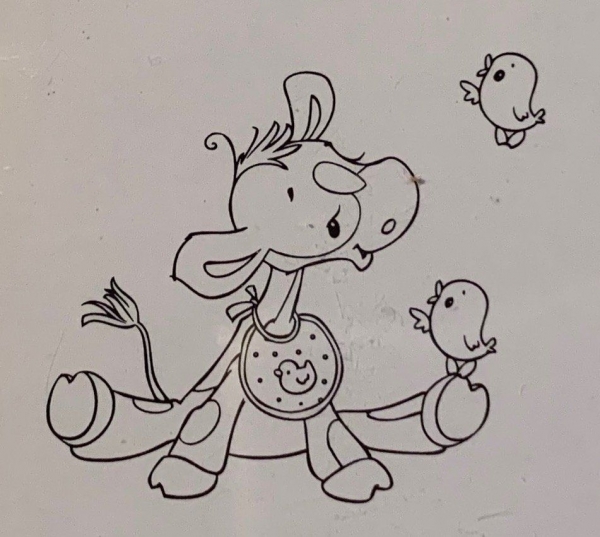 Clear Stamp Koetie mit Vogel